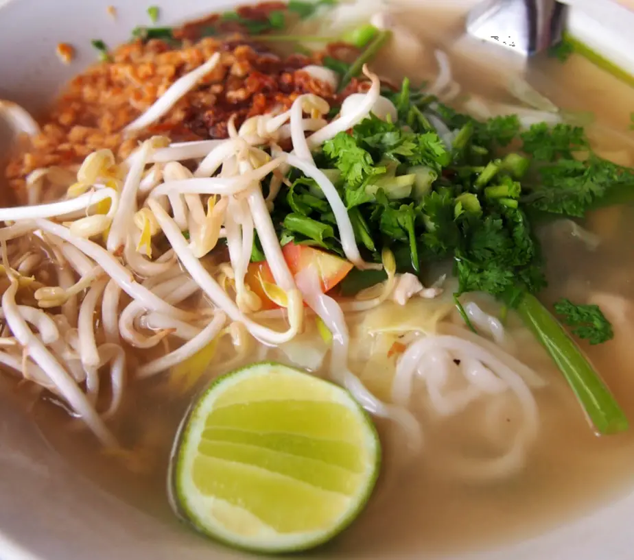 Laos street food noodle soup