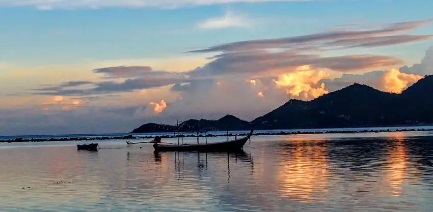 Emergency medical care in Thailand Ko Samui beach sunset