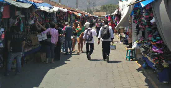 outdoor market in Antigua