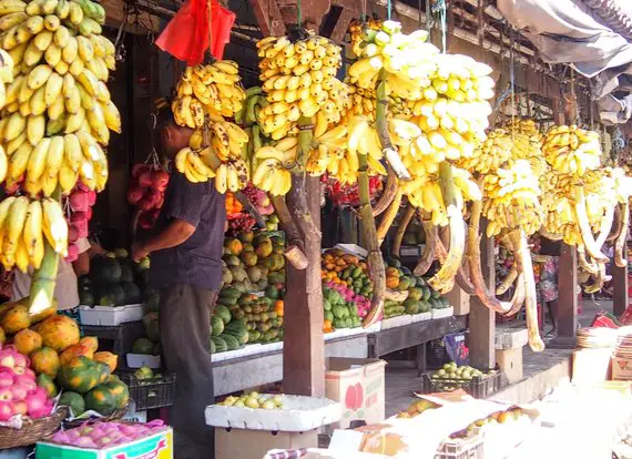 Bananas at a market in Sri Lanka. Sri Lankan Fruits