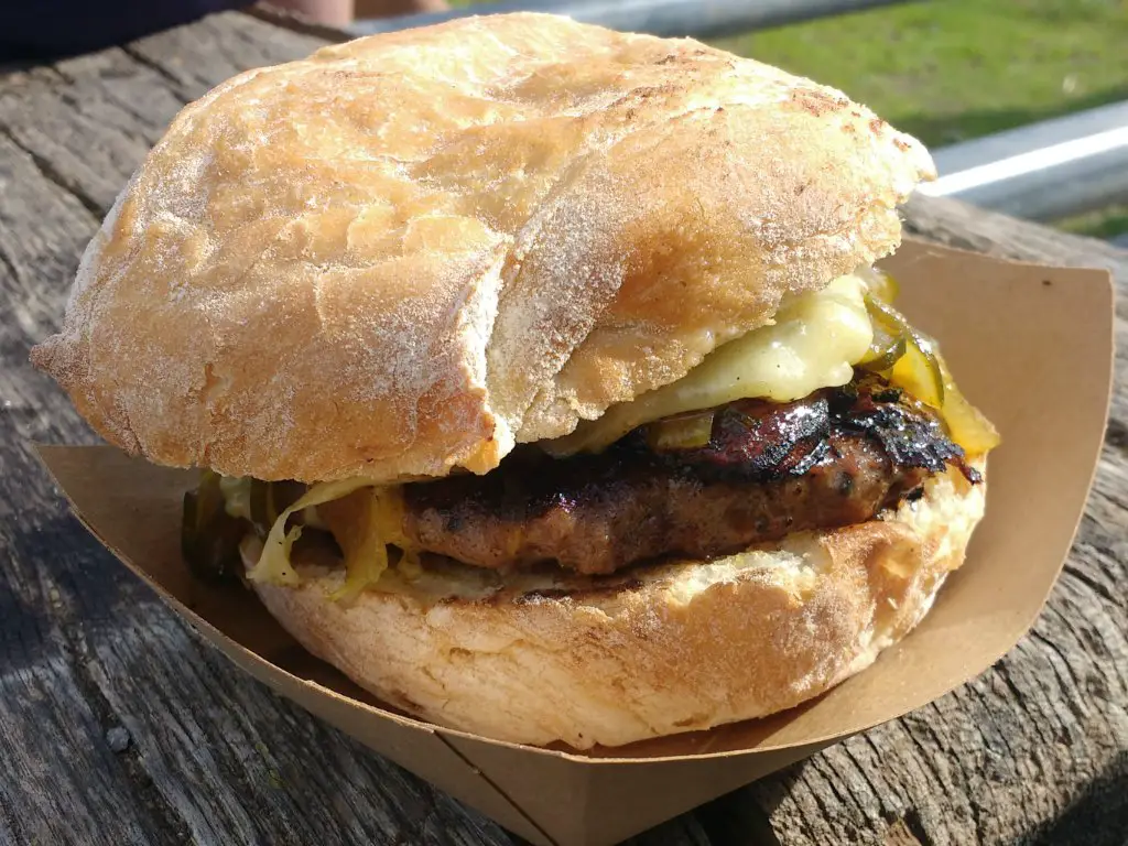 Cafe Mor In Pembrokeshire Wales. Laverbread burger.