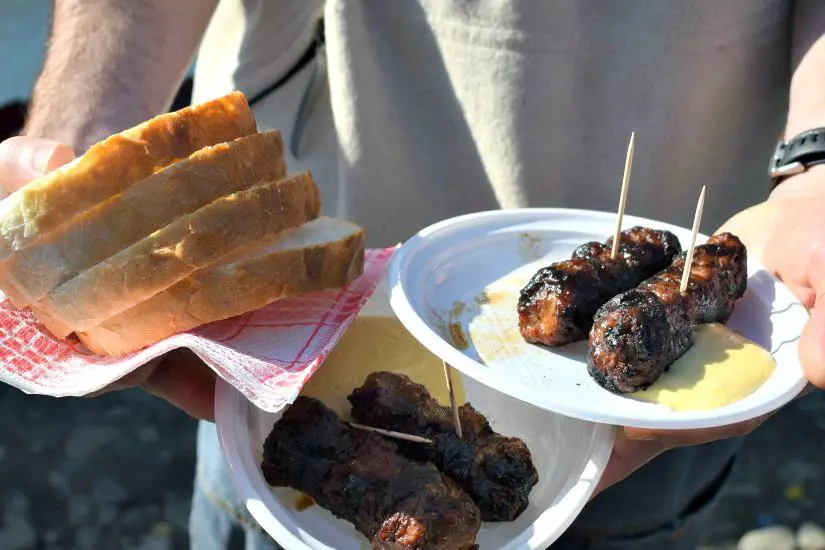 Traditional Romanian food mici