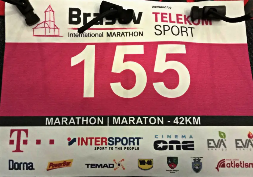 Brasov International Marathon race bib