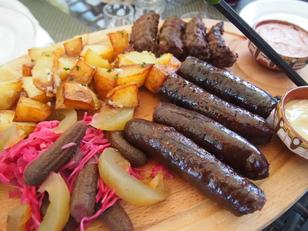 Romanian mici or mititei mixed grill