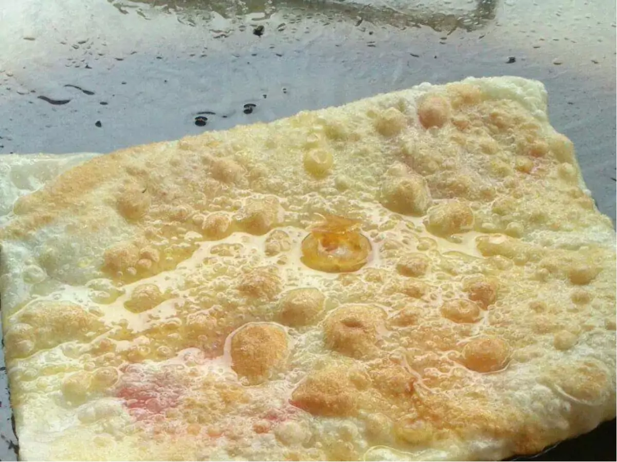 Laos street food pancake, most famous laos street food